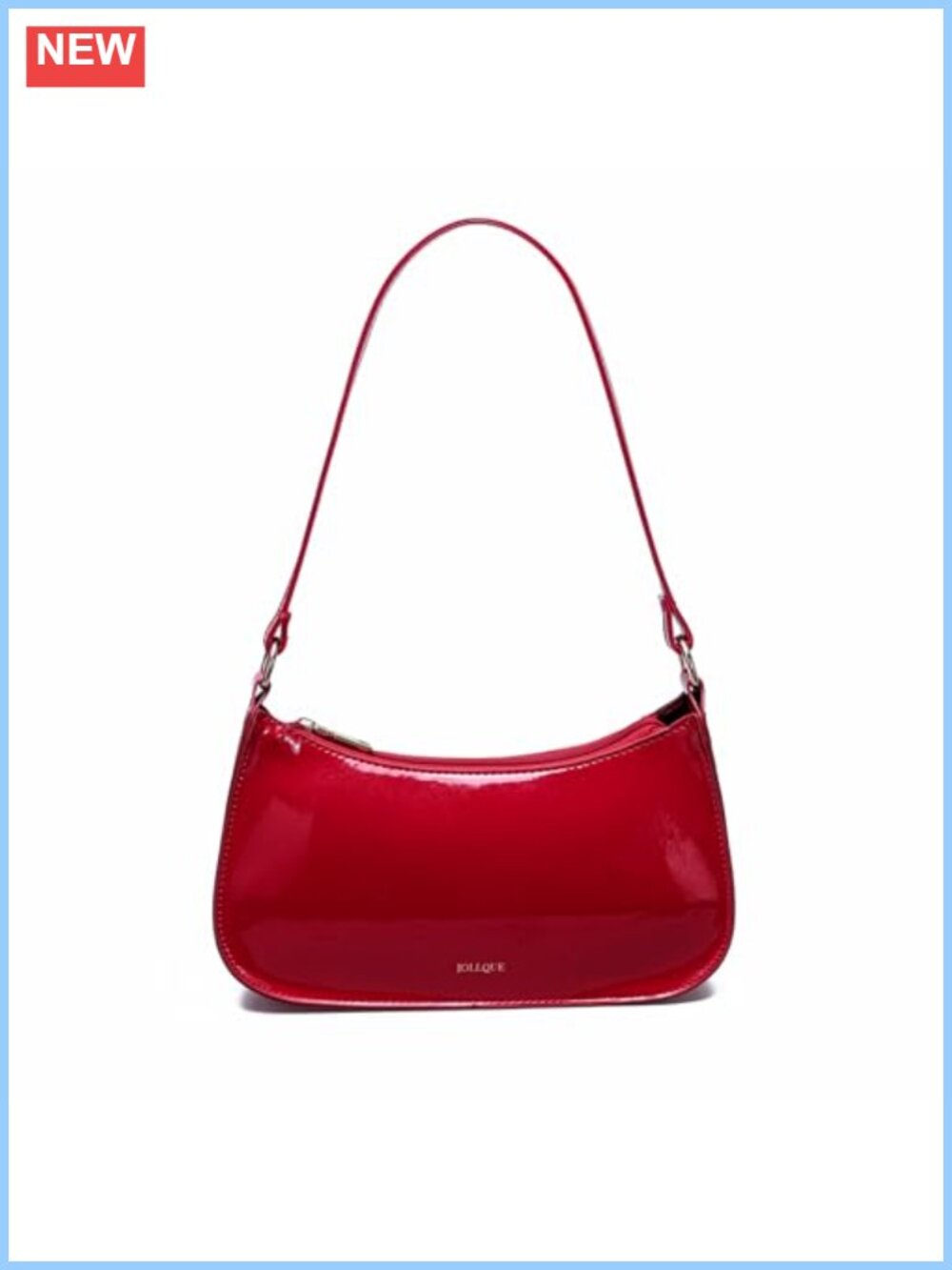 Patent Leather Shoulder Bag Small Baguette Mini Clutch Crossbody